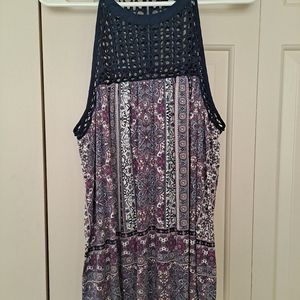 Daniel Rainn (Stitch Fix) Rauly Crochet Neckline Knit Top, Sz XL